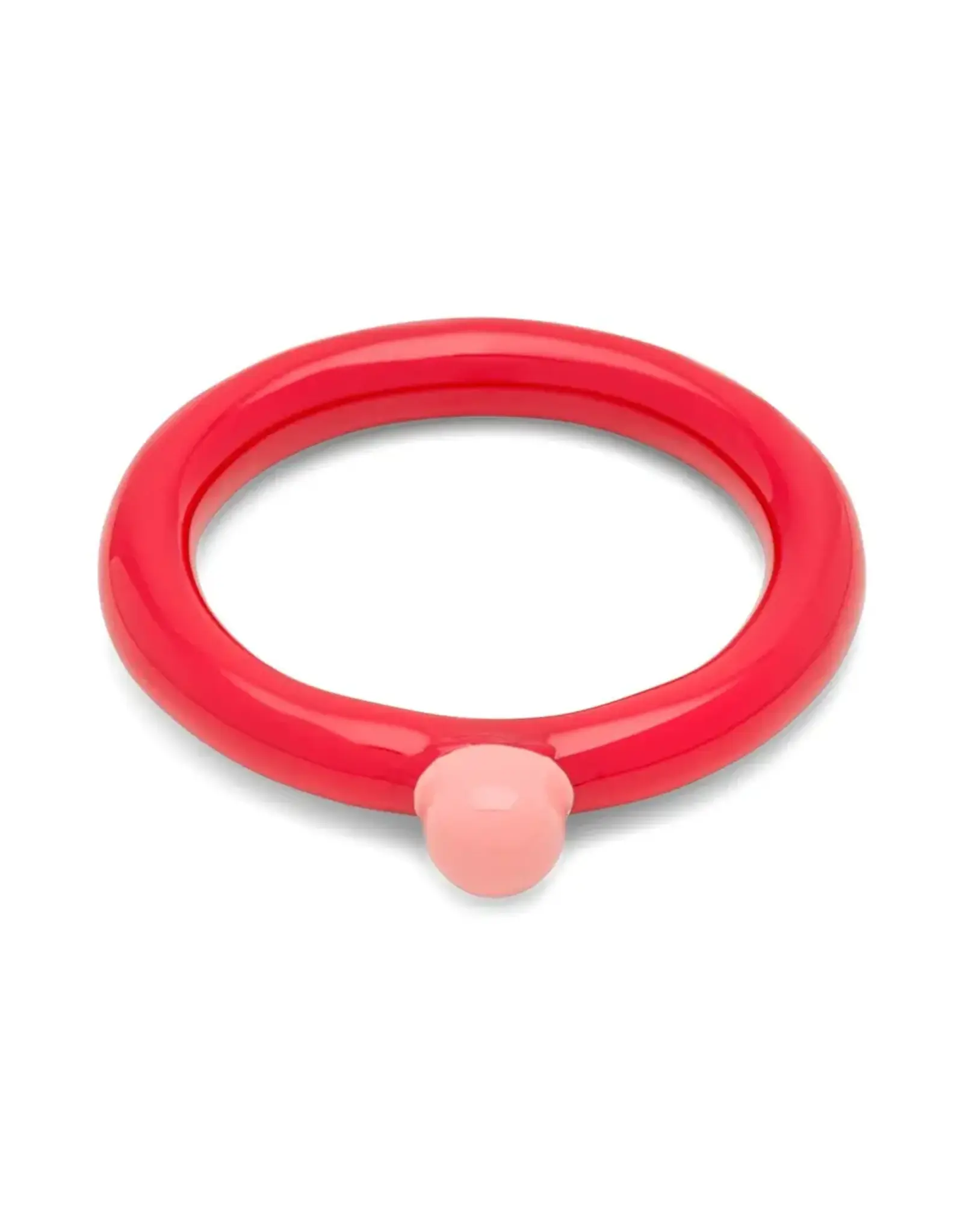 Lulu Copenhagen Color Ring Top - Enamel - Hot Coral/Burnt