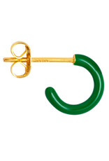 Lulu Copenhagen Oorbel Hoop S - Dark green - Single - 1cm