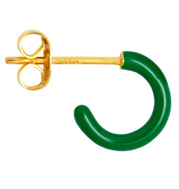 Lulu Copenhagen Oorbel Hoop S - Dark green - Single - 1cm