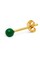 Lulu Copenhagen Oorbel Stud - Color Ball, Green - Single - 3mm