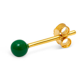 Lulu Copenhagen Oorbel Stud - Color Ball, Green - Single - 3mm