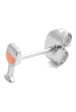 Lulu Copenhagen Oorbel Stud Rosé - Friday - Zilver - Single