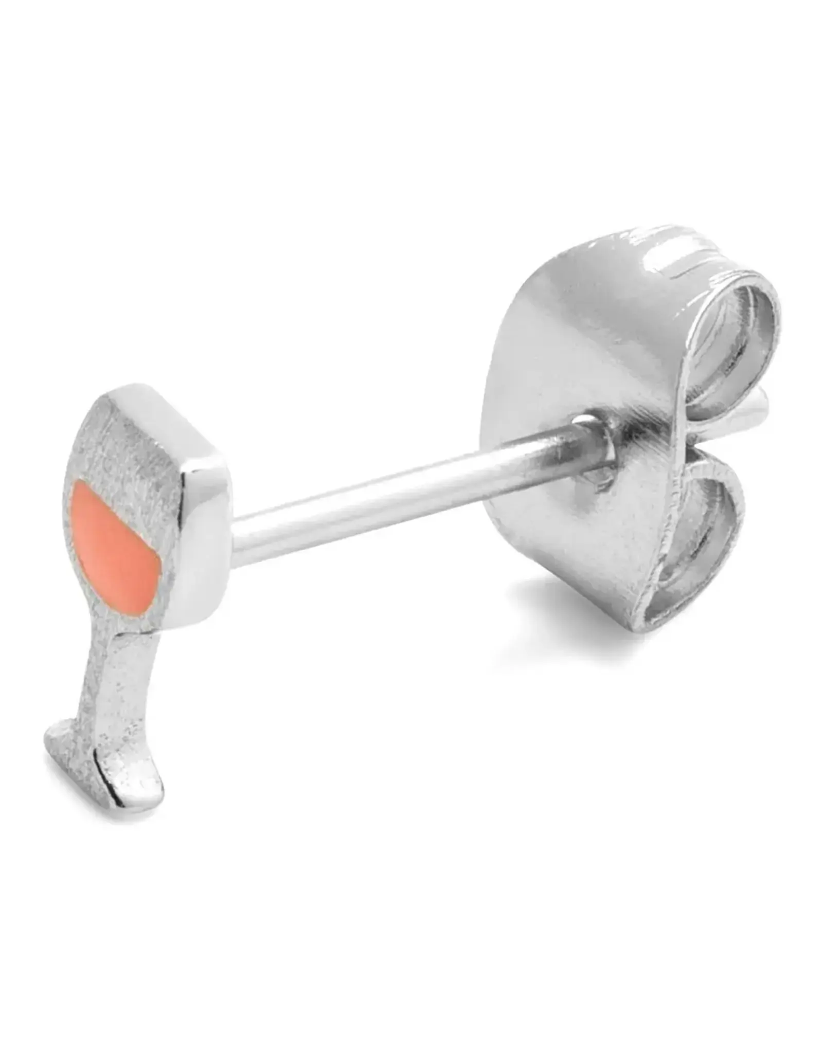 Lulu Copenhagen Oorbel Stud Rosé - Friday - Zilver - Single