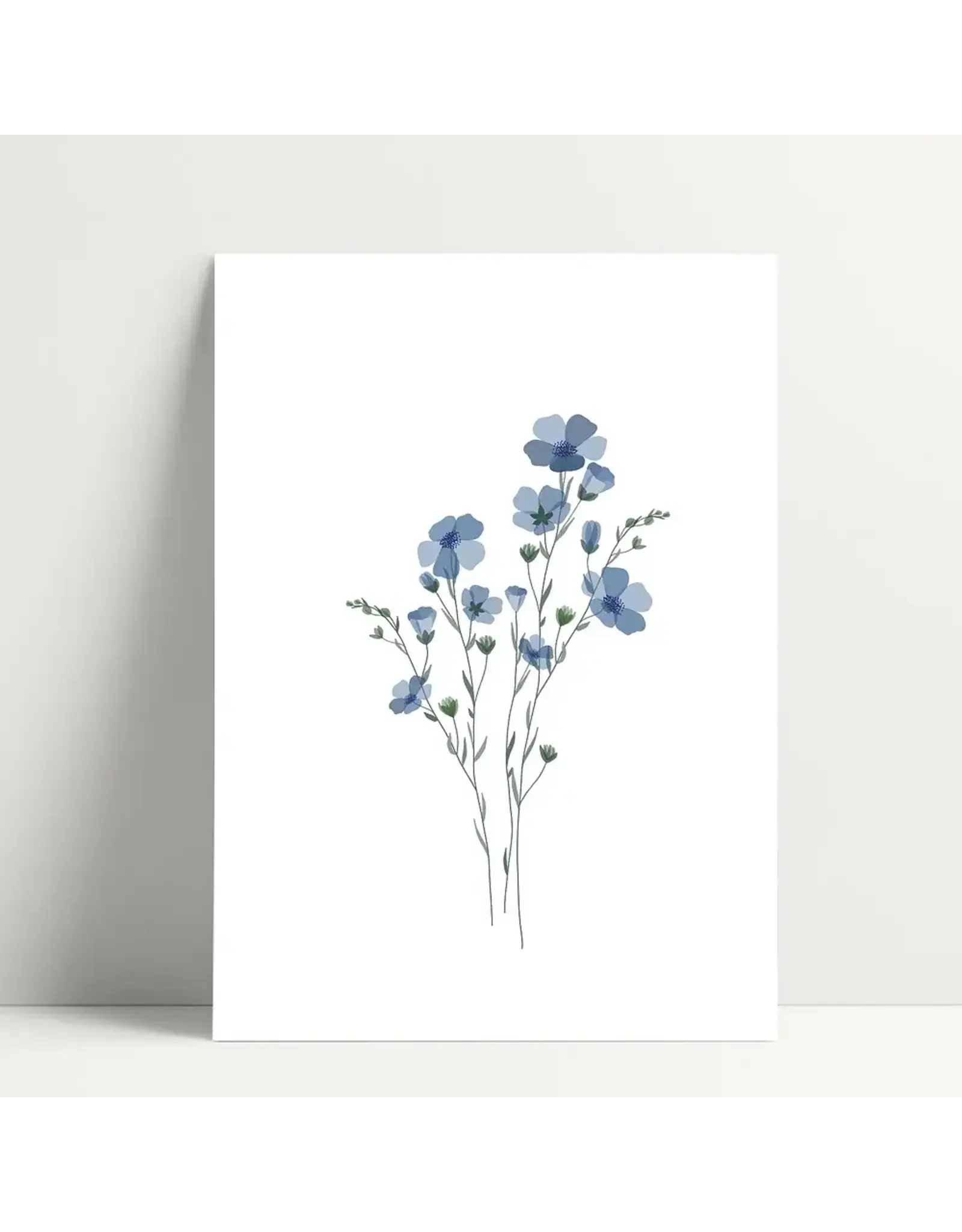 Poussière des rues Wenskaart - Myosotis - Postkaart + Envelop