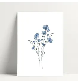 Poussière des rues Wenskaart - Myosotis - Postkaart + Envelop