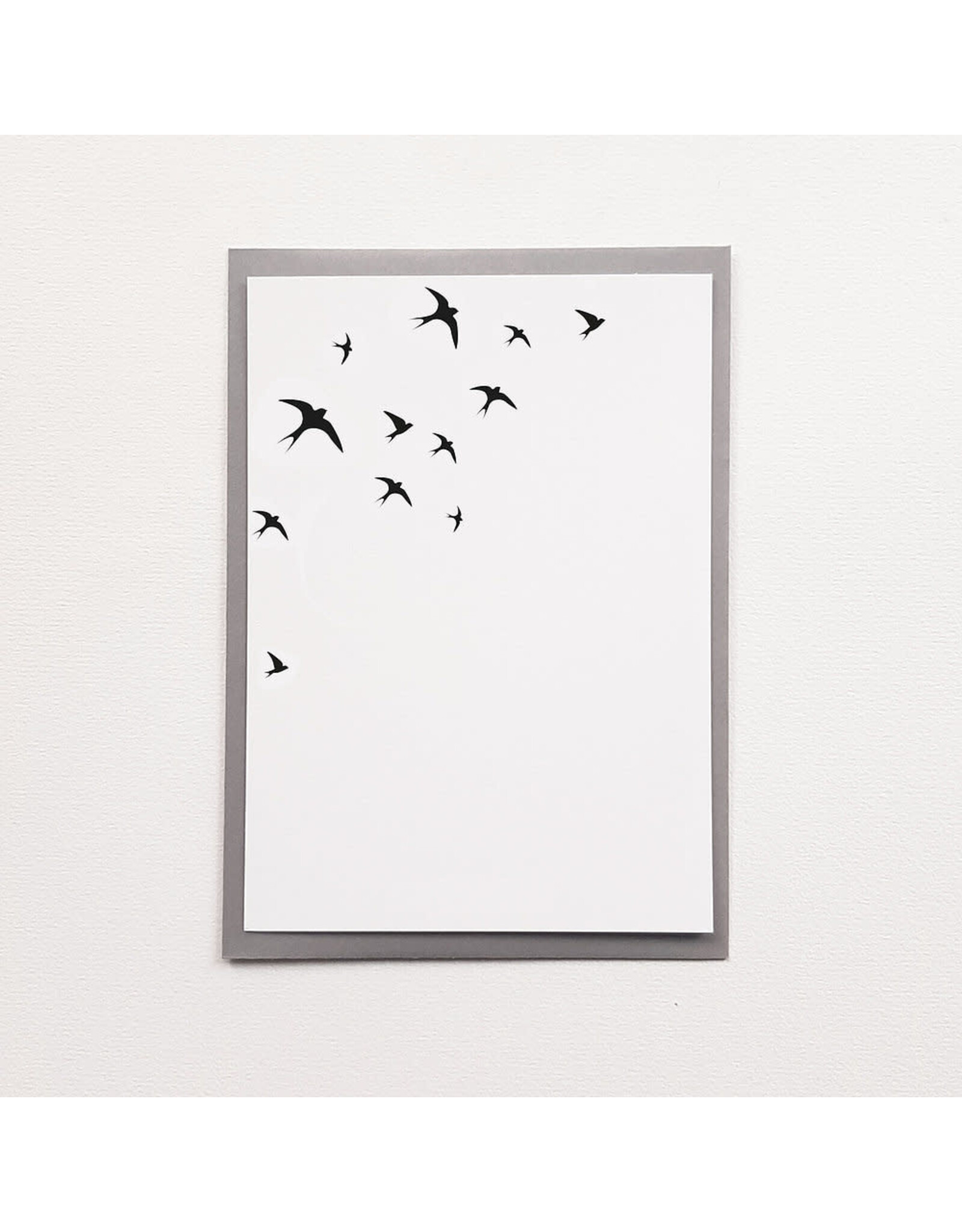 Poussière des rues Wenskaart - Swallows - Postkaart + Envelop