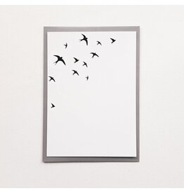 Poussière des rues Wenskaart - Swallows - Postkaart + Envelop