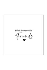 Mail-Box Servetten - Life is better with friends - 12,5 x 12,5 cm - 15st