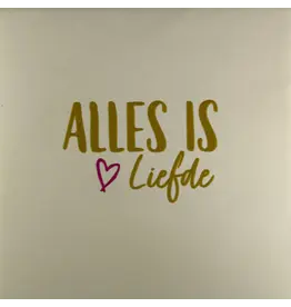Yett Tegeltje - Alles is liefde, Creme/Goud - 10x10