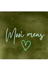 Yett Tegeltje - Mooi mens, Olijf/Lichtgroen - 10x10