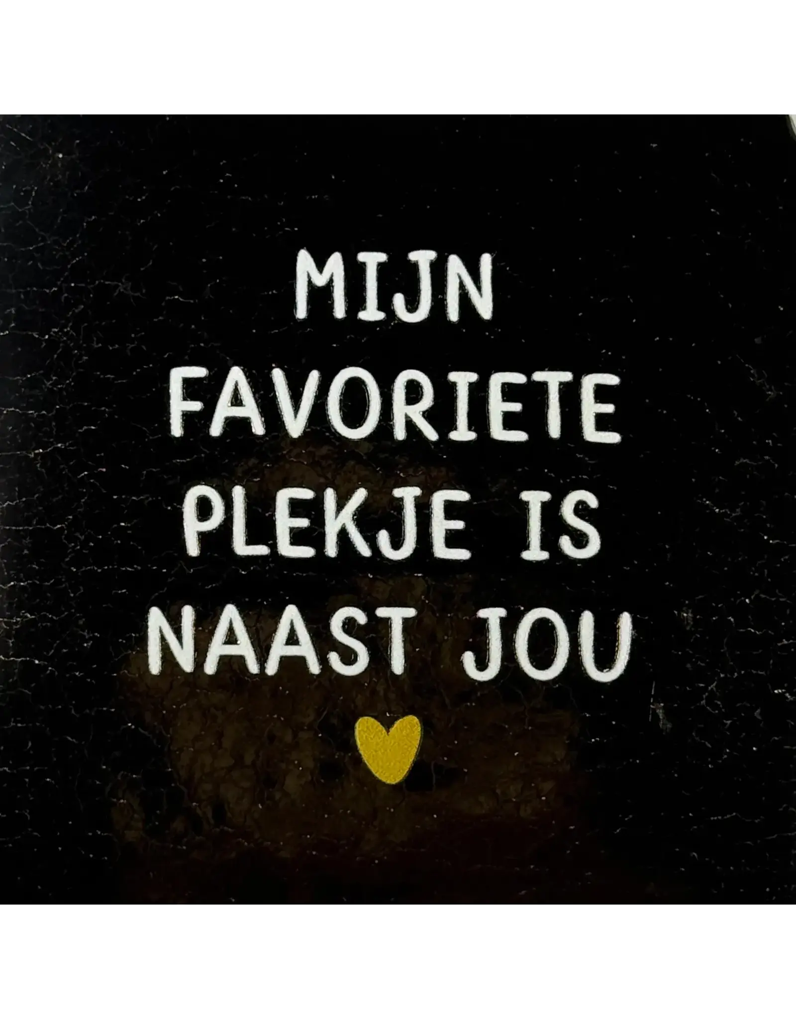 Yett Tegeltje - Mijn favoriete plekje is naast jou, Goud/Creme - 10x10