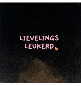 Yett Tegeltje - Lievelingsleukerd, Goud/Warmroze - 10x10