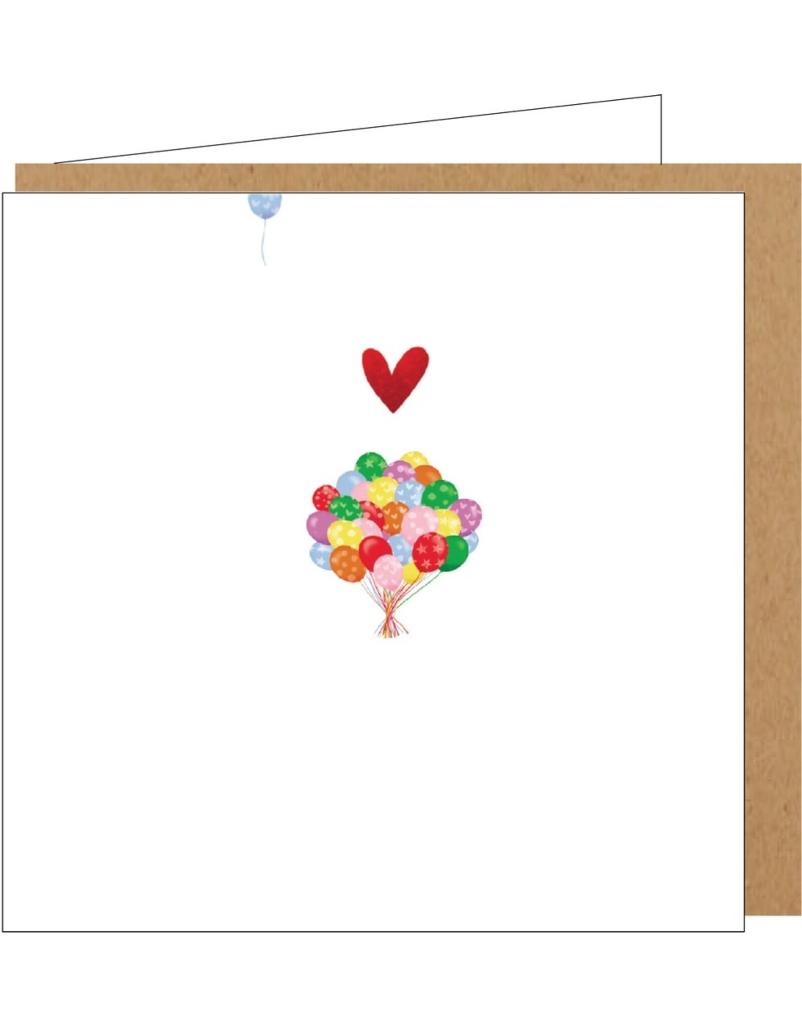 Yon Wenskaart - Ballonnen - Dubbele kaart + Envelop