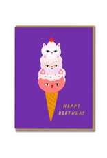 Carolyn Suzuki Goods Wenskaart - Gelato - Dubbele kaart + Envelop