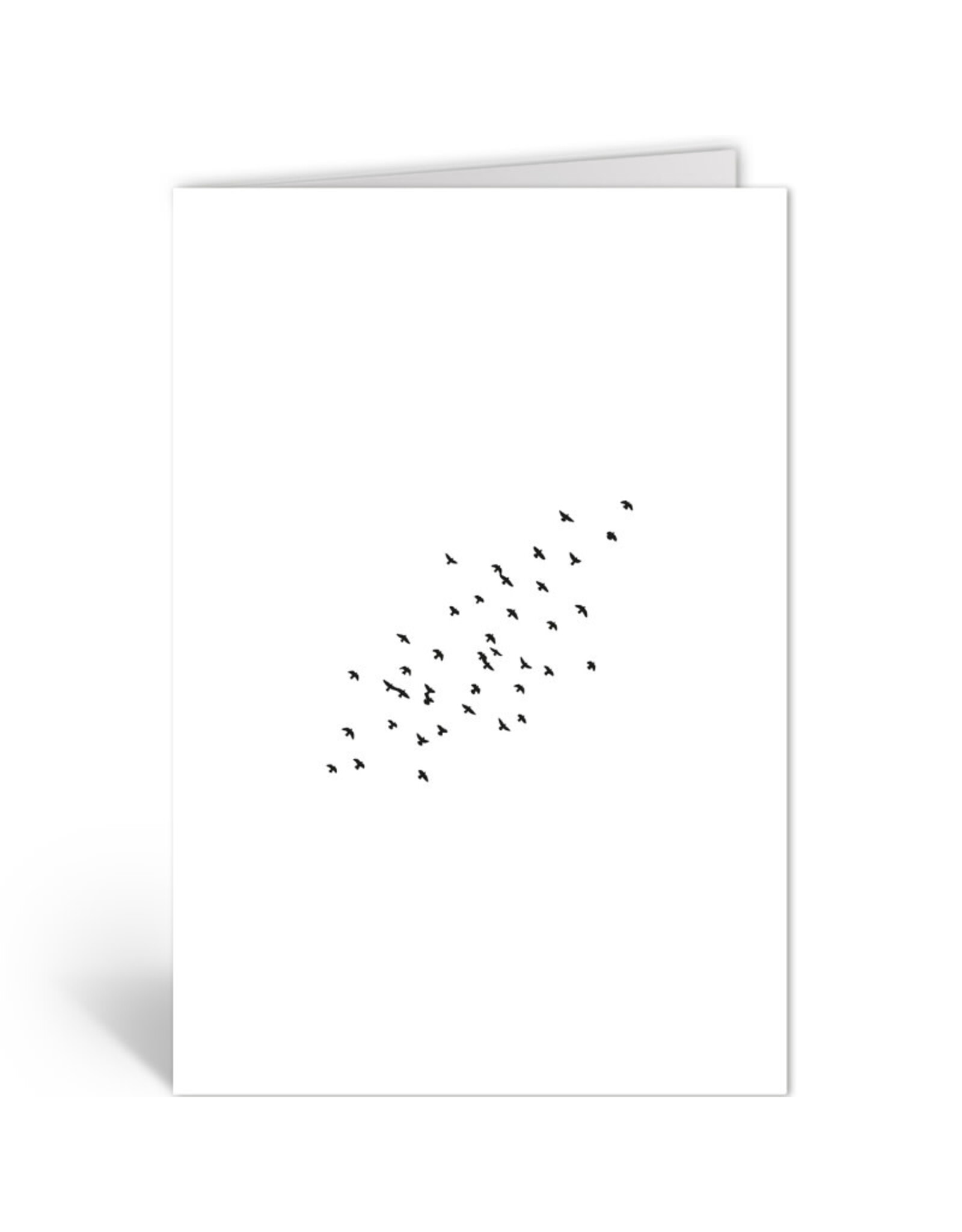 Deelneming Wenskaart - Zwerm vogels - Dubbele kaart + Envelop