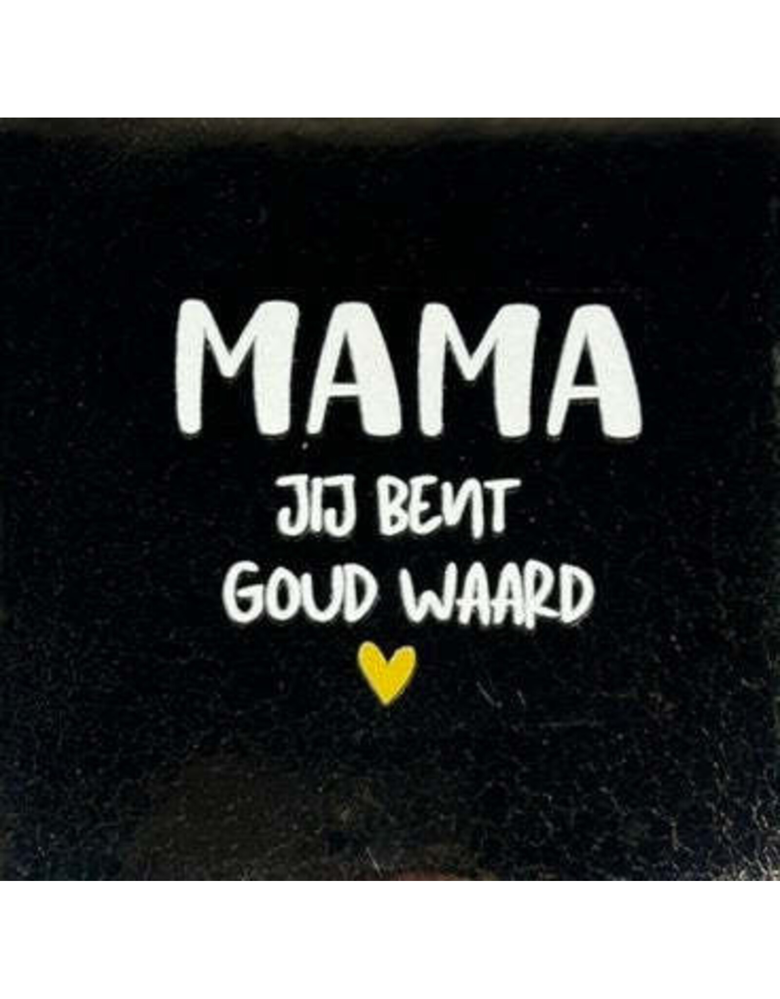 Yett Tegeltje - mama jij bent goud waard, Goud/Crémé - 10x10