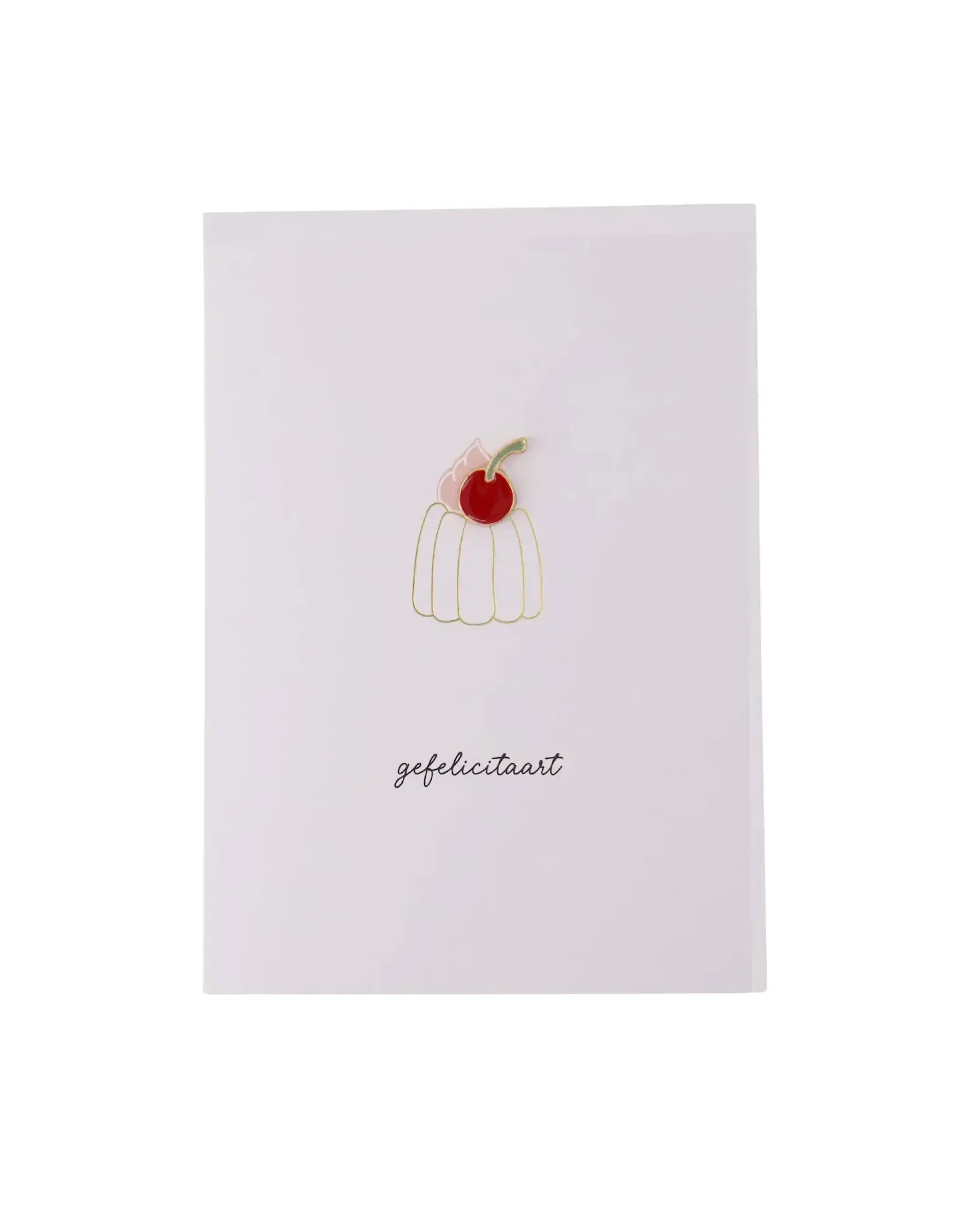 Zusss Wenskaart - Broche Gefelicitaart - Dubbele kaart + Envelop