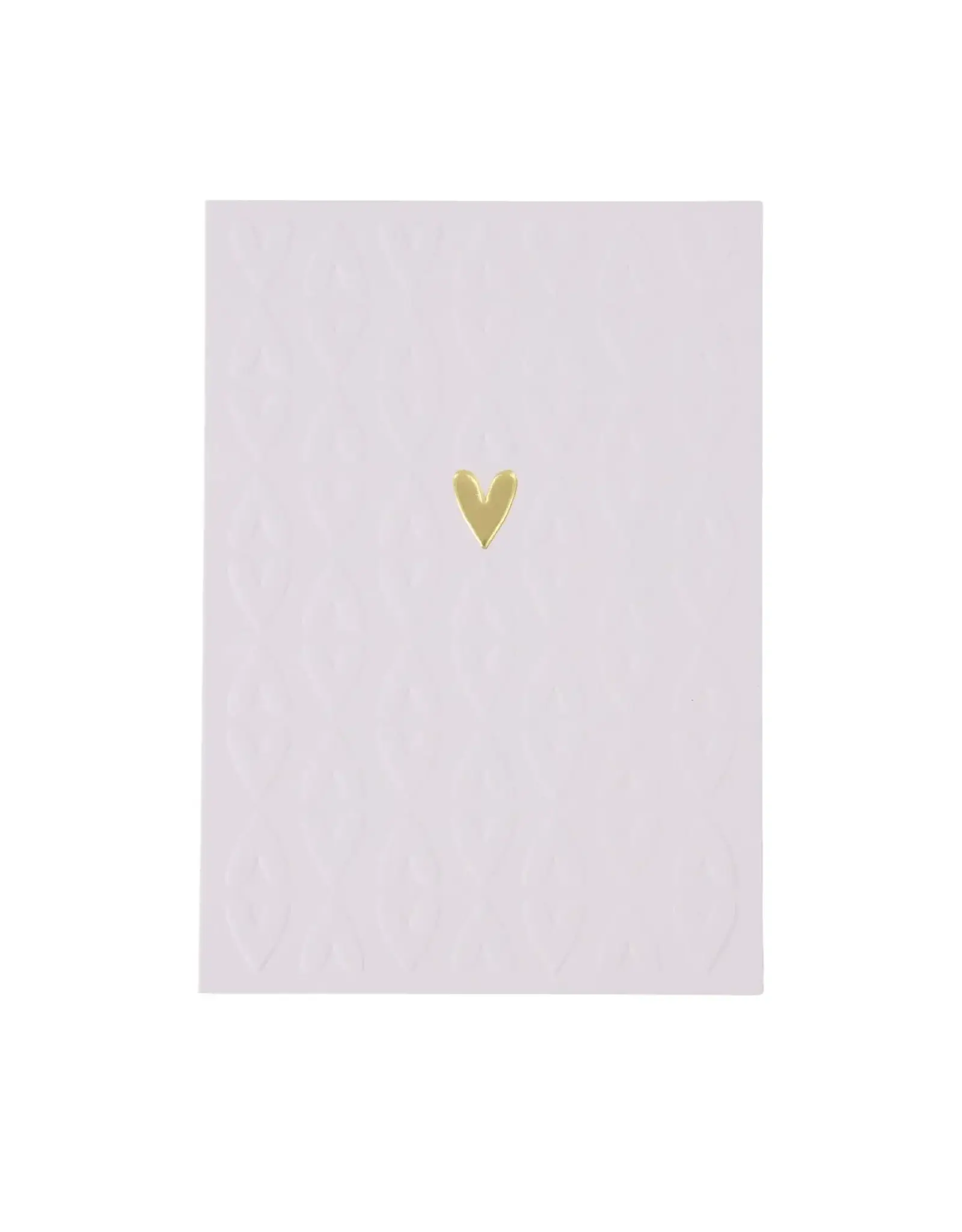 Zusss Wenskaart - Gouden Hartje - Dubbele kaart + Envelop