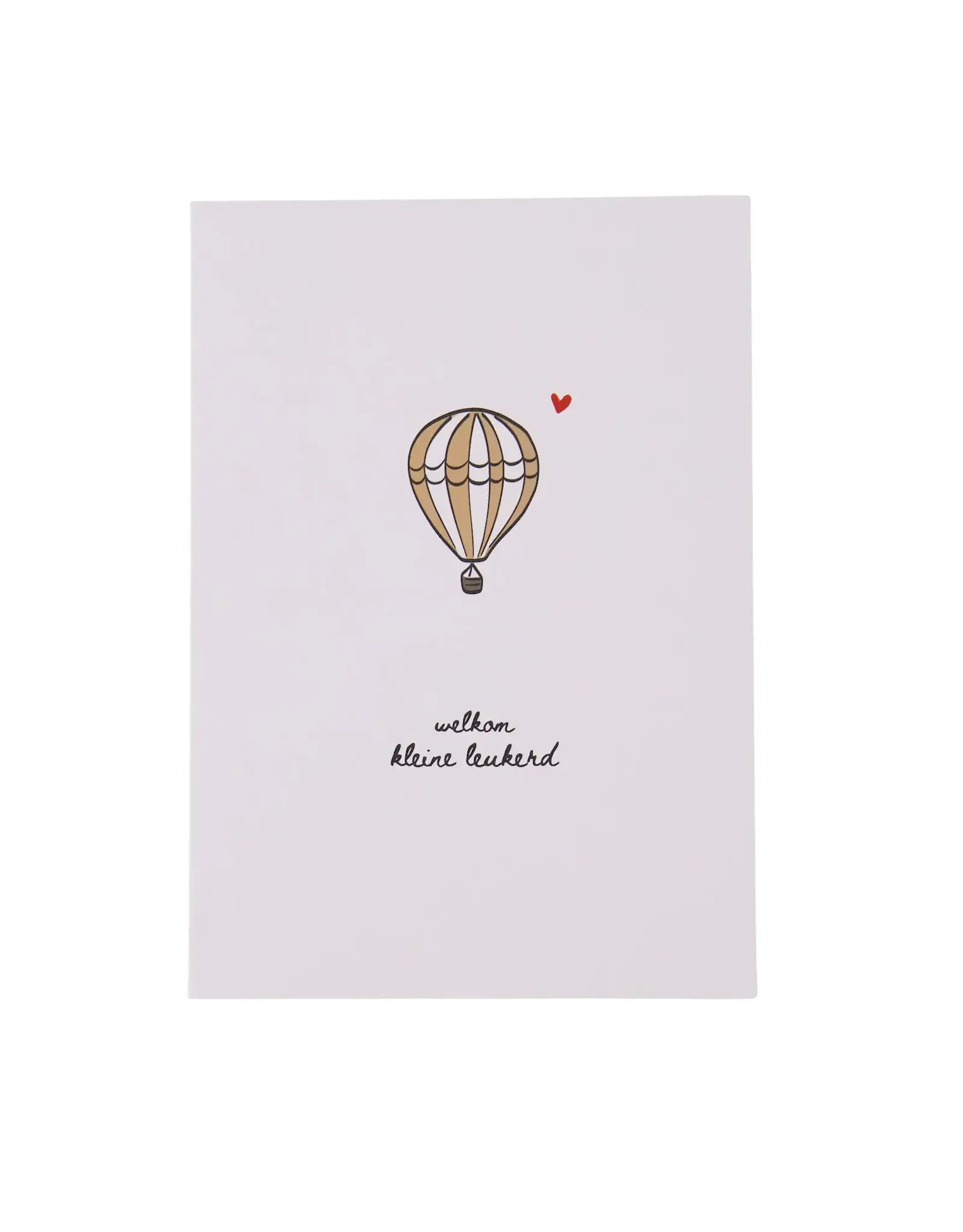 Zusss Wenskaart - Welkom kleine leukerd - Dubbele kaart + Envelop