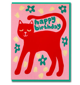 Joyful Wenskaart - BD Cat - Dubbele kaart + Envelop