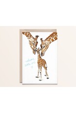 Kathings Wenskaart - Giraffe Family - Dubbele kaart + Envelope