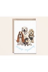 Kathings Wenskaart - Honden huddle - Dubbele kaart + Envelop