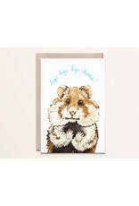 Kathings Wenskaart - Hamster Big - Dubbele kaart + Envelop