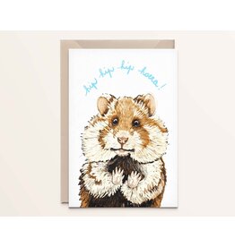 Kathings Wenskaart - Hamster Big - Dubbele kaart + Envelop