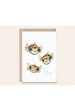 Kathings Wenskaart - Kogelvisjes, blowfish party - Dubbele kaart + Envelop