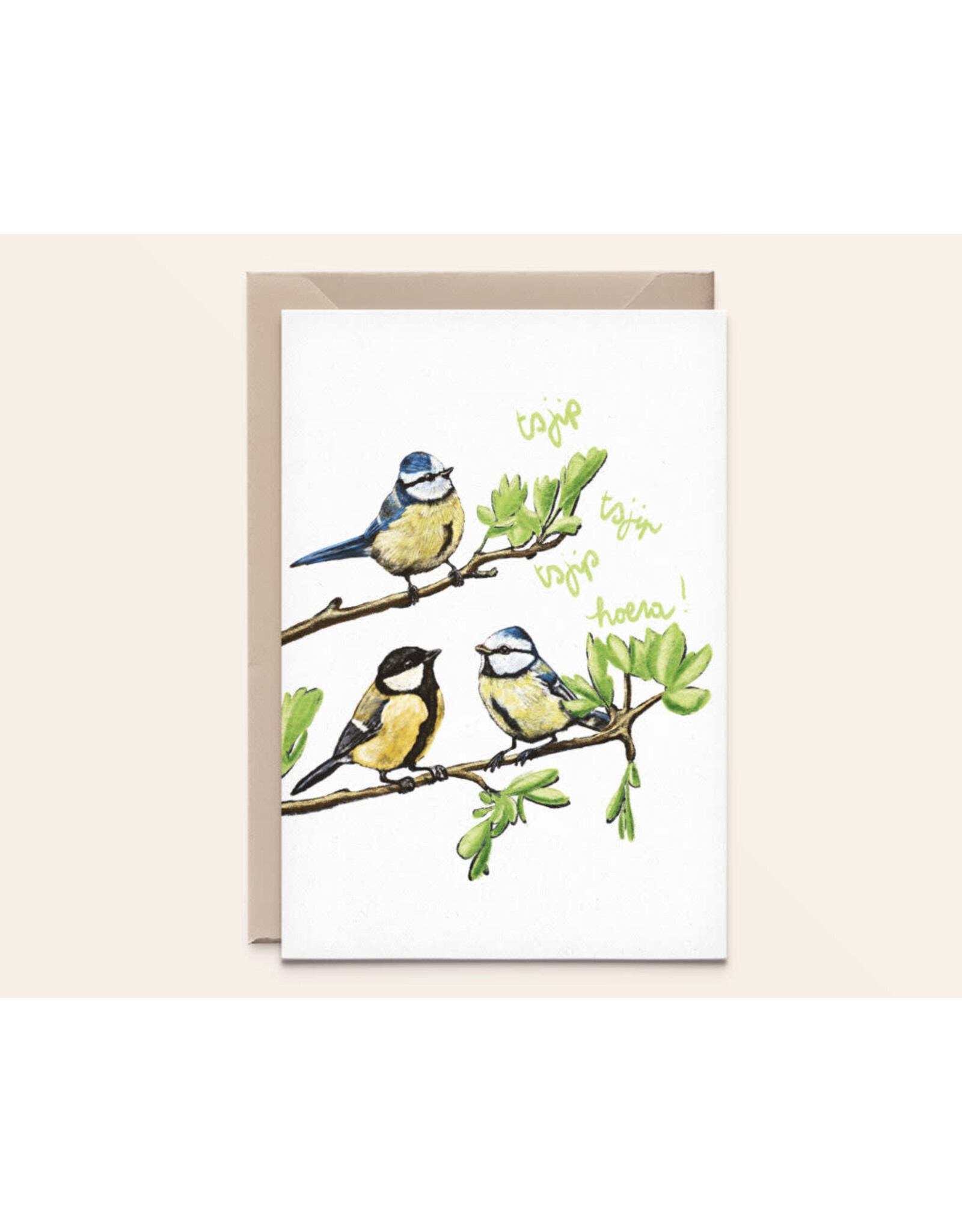 Kathings Wenskaart - Meesjes - Dubbele kaart + Envelop