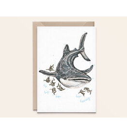 Kathings Wenskaart - Whaleshark - Dubbele kaart + Envelop