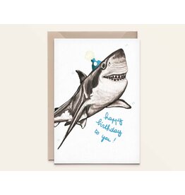 Kathings Wenskaart - Haai - Dubbele kaart + Envelop