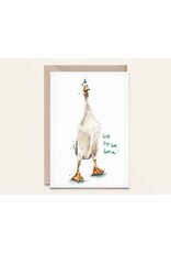 Kathings Wenskaart - Loopeend - Dubbele kaart + Envelop