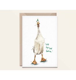 Kathings Wenskaart - Loopeend - Dubbele kaart + Envelop