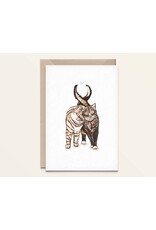 Kathings Wenskaart - Cat love - Dubbele kaart + Envelop
