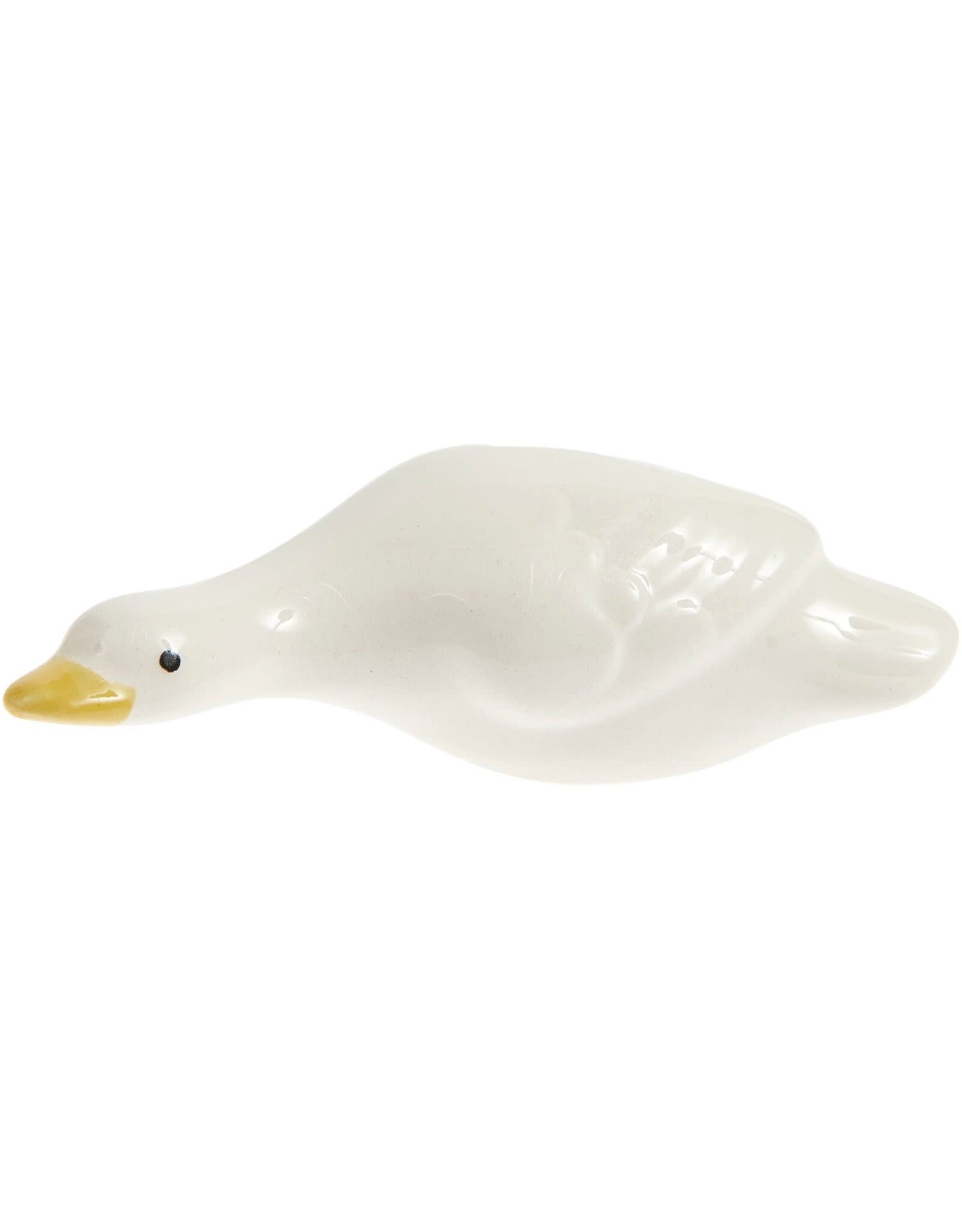 Rico Design Mini liggende Gans, Wit -  2,8x3,8x9,7cm