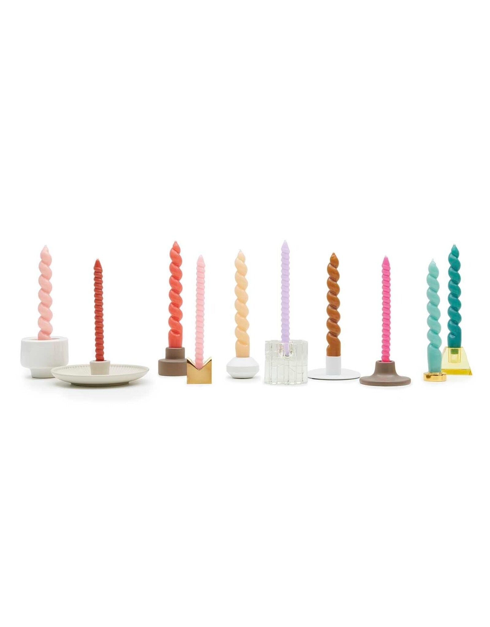 Rico Design Spiraal Kaars - Aqua - Ø2,4 x 18,5cm