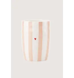 Zusss Koffiemok - Streep Hartje - Ø7x9,5cm