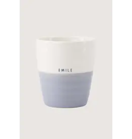 Zusss Koffiemok - Smile, Blauw - Ø7,5x8,5cm