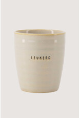 Zusss Koffiemok -Leukerd, Zand - Ø7x9,5cm
