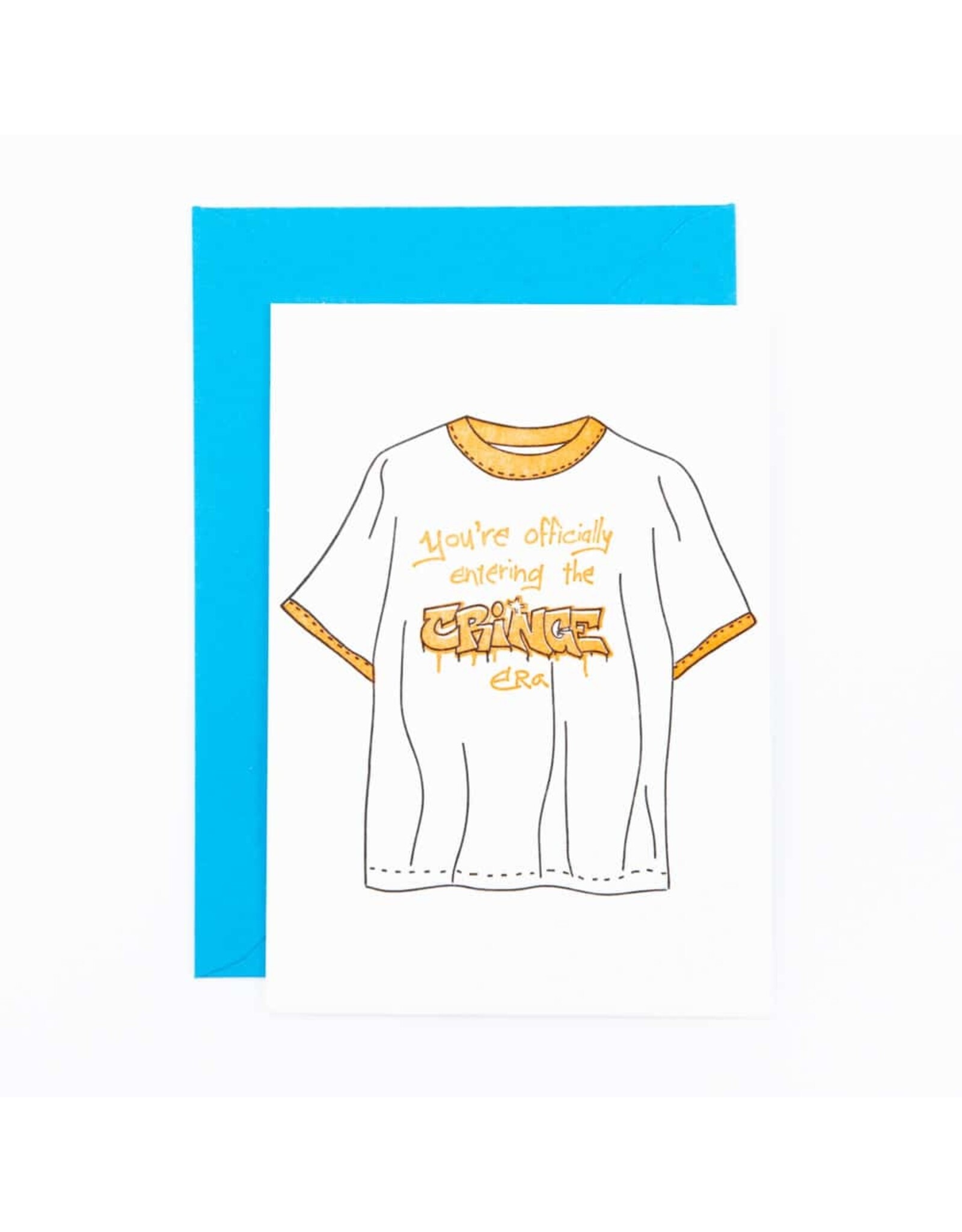 Studio Flash Wenskaart - Officially cringe - Letterpress kaart + Envelop