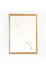 Studio Flash Wenskaart - Birds  - Letterpress Kaart + Envelop