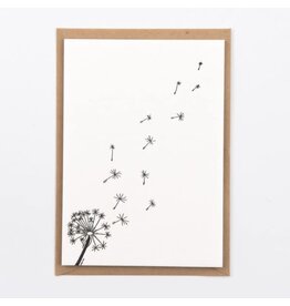 Studio Flash Wenskaart - Dandelion - Letterpress Kaart + Envelop
