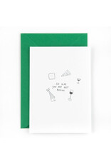 Studio Flash Wenskaart - So glad you are not boring - Letterpress Kaart + Envelop