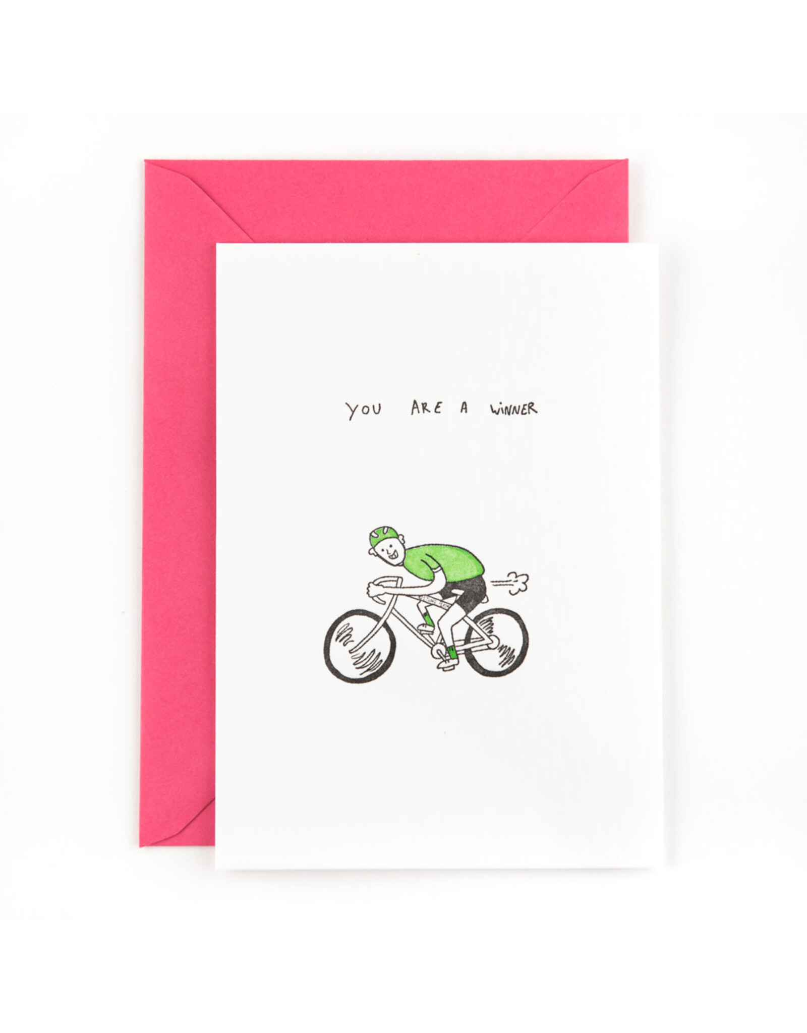 Studio Flash Wenskaart - You are a winner - Letterpress Kaart + Envelop