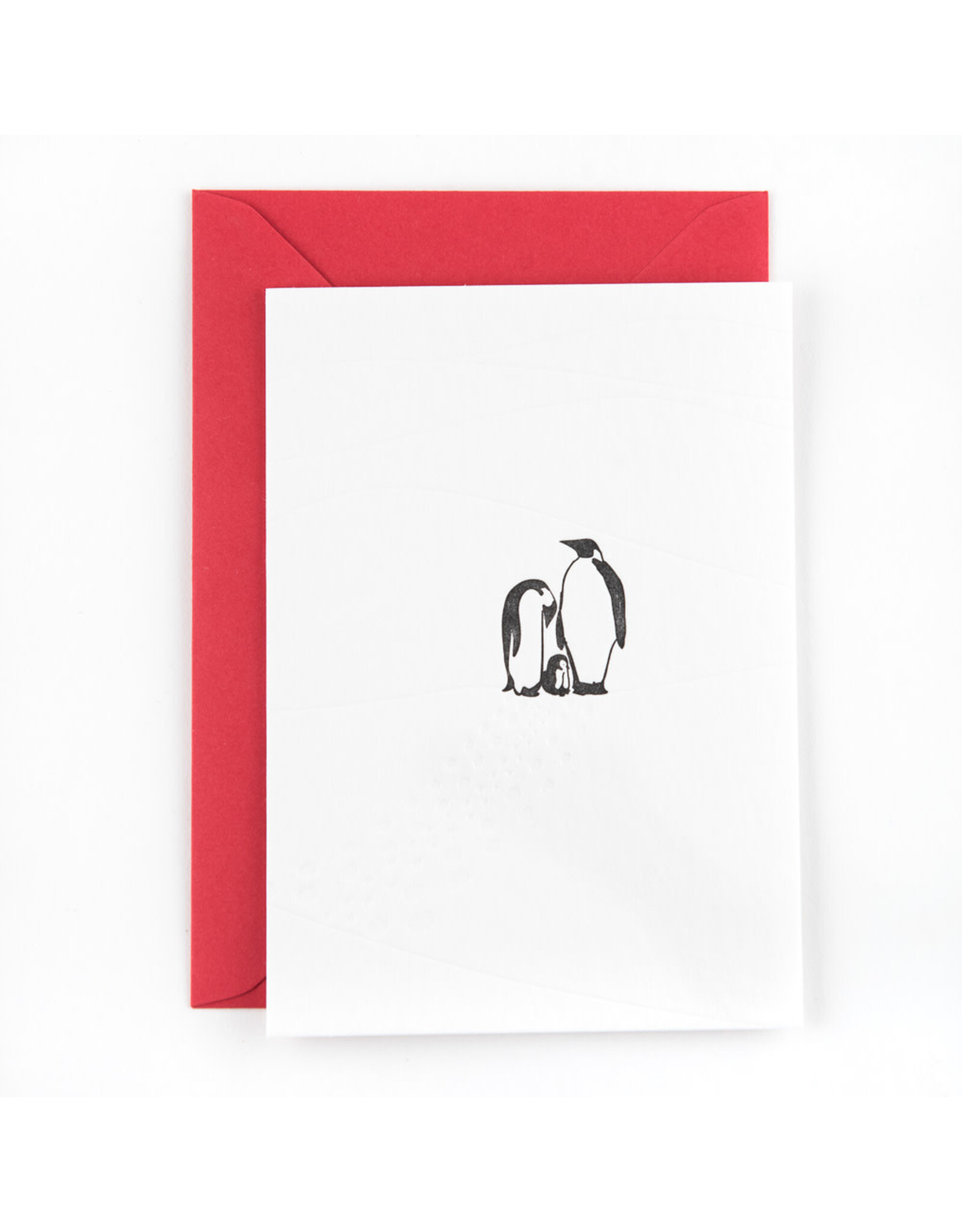 Studio Flash Wenskaart - Mountain Pinguïns  - Letterpress Kaart + Envelop