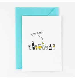 Studio Flash Wenskaart - Babt bottle - Letterpress kaart + Envelop