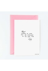 Studio Flash Wenskaart - Sexy and intelligent - Letterpress Kaart + Envelop