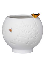 Raeder Theelicht, Gouden vogel op de rand - Ø 7 x  H 7cm
