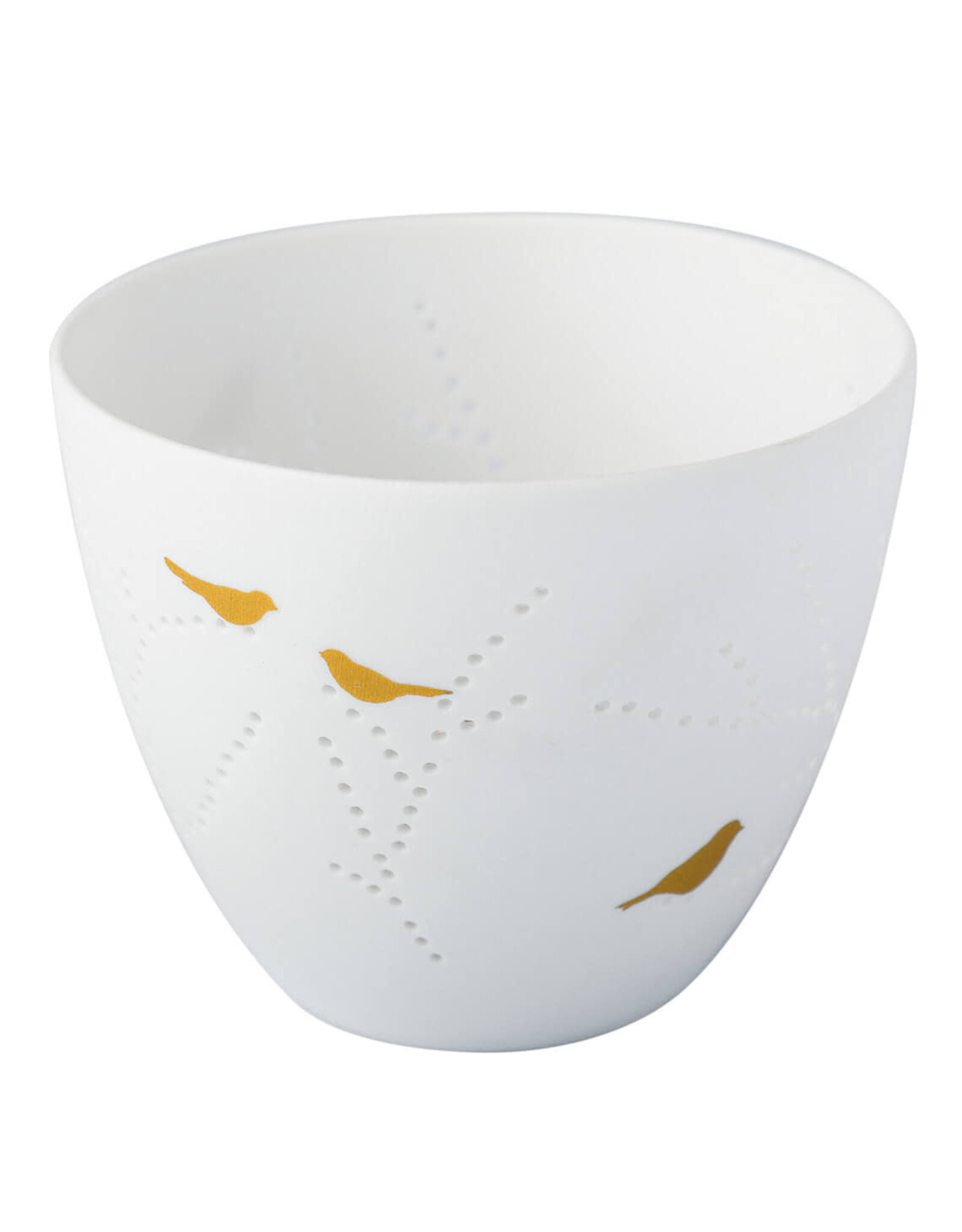 Raeder Theelicht S, Vogel - Goud - Ø 8 x H 6,5 cm